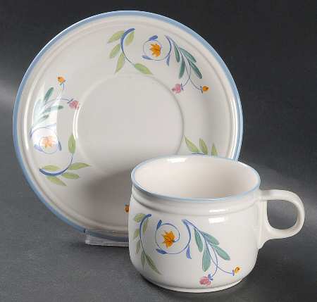 Breezy Meadow Flat Cup & Saucer Set