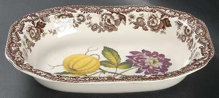 Woodland Garden 9" Oval Vegetable Bowl