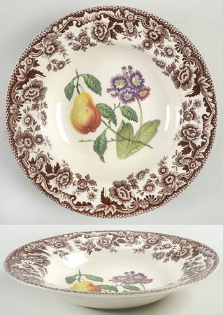 Woodland Garden Large Rim Soup Bowl