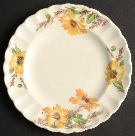 Yellow Daisy (No Gold) Bread & Butter Plate