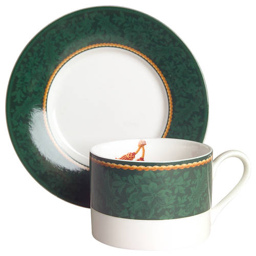Holiday Abundance Flat Cup & Saucer Set