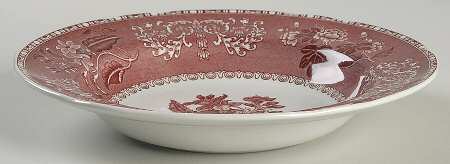 Camilla Red (Earthenware, Newer) Large Rim Soup Bowl