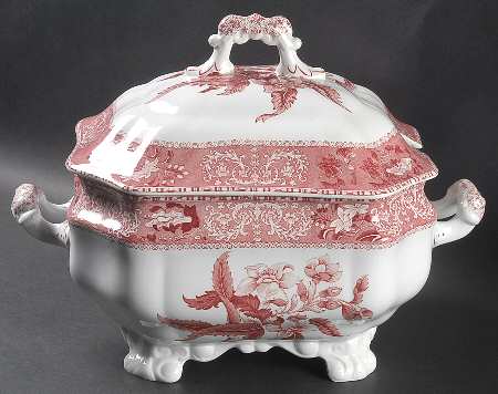 Camilla Red (Earthenware, Newer) Rectangular Tureen & Lid