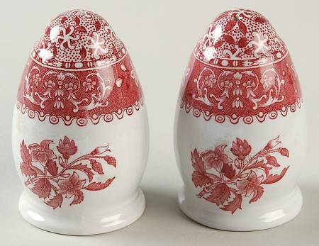 Camilla Red (Earthenware, Newer) Salt & Pepper Set