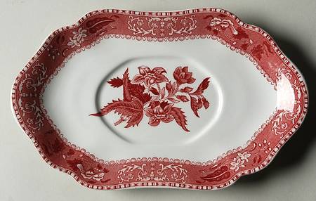 Camilla Red (Earthenware, Newer) Underplate for Gravy Boat