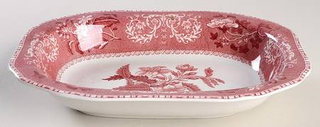 Camilla Red (Earthenware, Newer) 9" Oval Vegetable Bowl