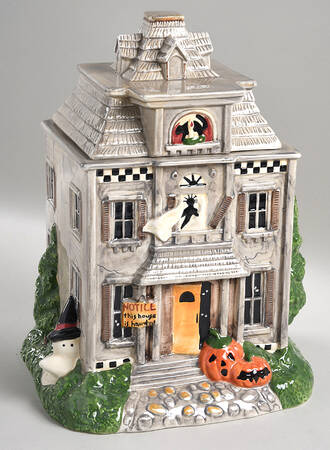 Haunted House Figural Cookie Jar & Lid