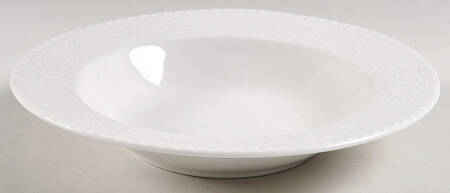 White Christmas (All White) Rim Soup Bowl