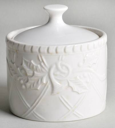 White Christmas (All White) Sugar Bowl & Lid