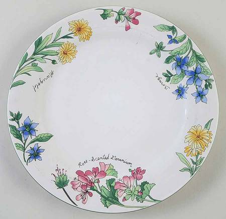 Geranium 12" Chop Plate (Round Platter)