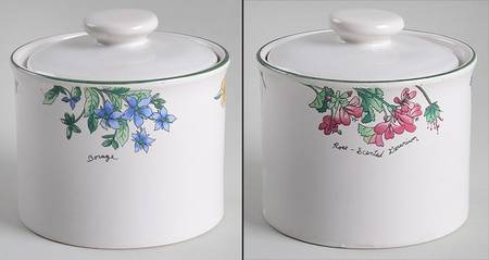 Geranium Sugar Bowl & Lid