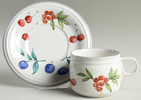 Fruit Surprise Flat Cup & Saucer Set
