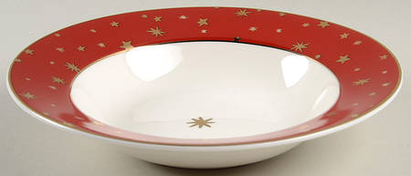 Galaxy Red Rim Soup Bowl