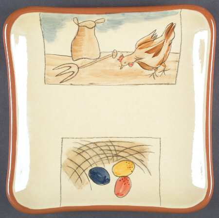 Barnyard 12" Square Serving Platter