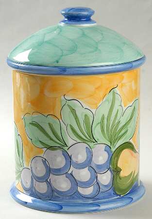 Frulos Grape Cookie Jar & Lid