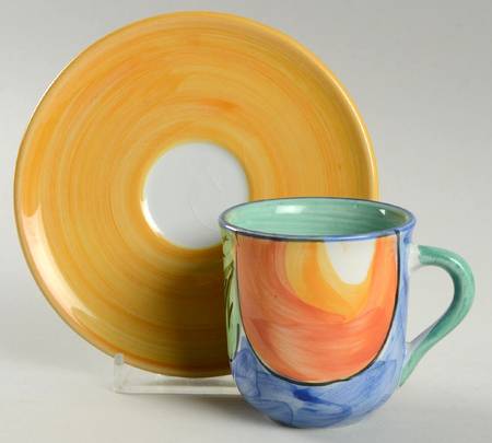 Frulos Grape Flat Demitasse Cup & Saucer Set