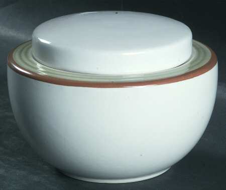 Vista Green Sugar Bowl & Lid