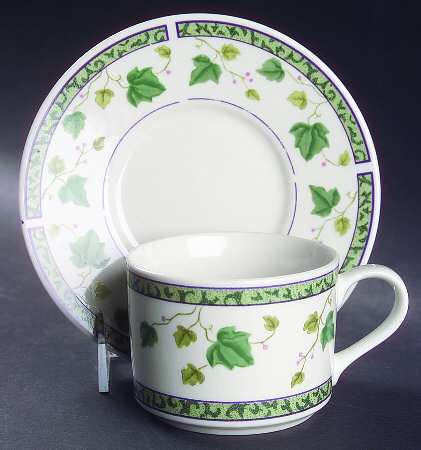 Ivy Charm Flat Cup & Saucer Set