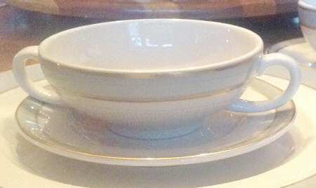 SY384 Flat Cream Soup Bowl & Saucer Set