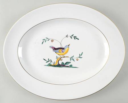 Queens Bird Asprey 14" Oval Serving Platter