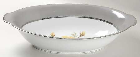 Gray Melody 10" Oval Vegetable Bowl