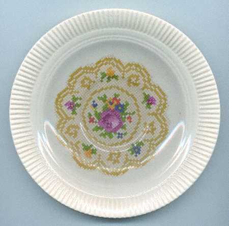 Petit Point Rose Saucer
