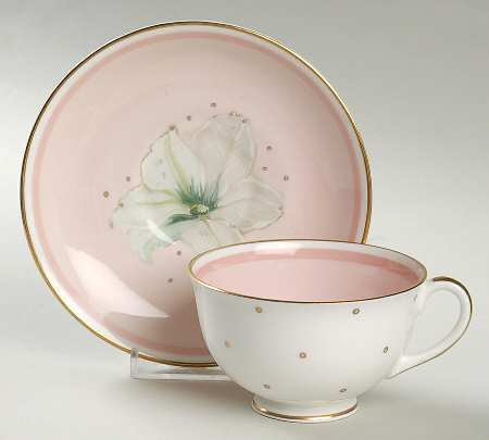 Clematis Footed Cup & Saucer Set