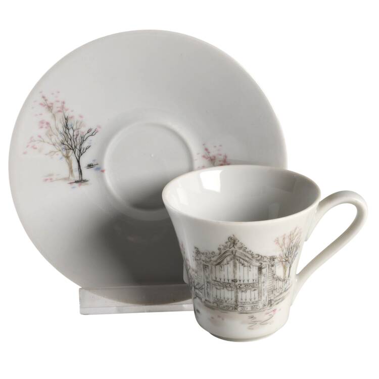SCR45 Flat Demitasse Cup & Saucer Set