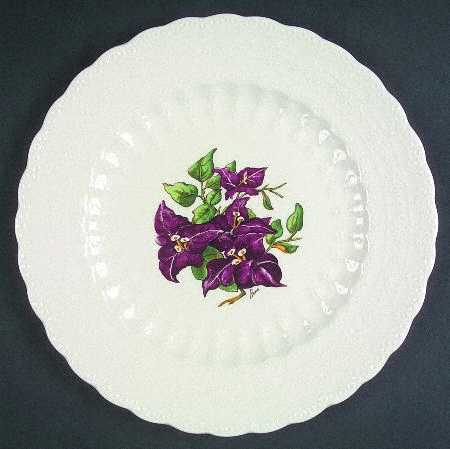 Bermuda Flowers Luncheon Plate