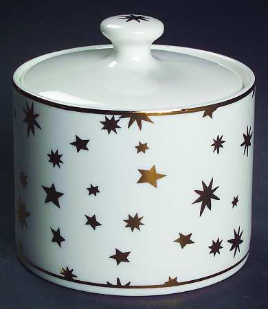 Galaxy White Sugar Bowl & Lid by Sakura