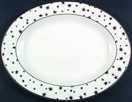 Galaxy White 13" Oval Serving Platter