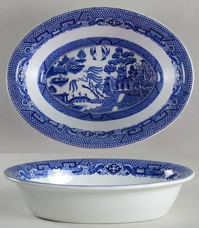 Willow 9" Oval Vegetable Bowl