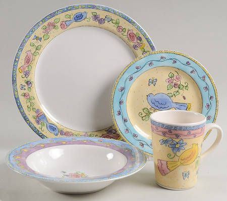 Birds and The Bees 4 Piece Place Setting