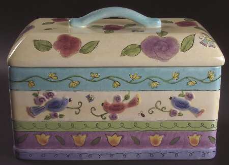Birds and The Bees Bread Box & Lid