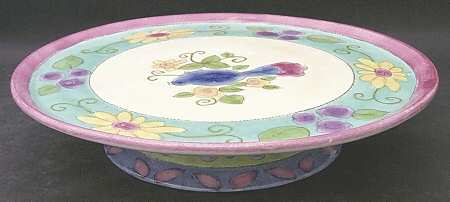 Birds and The Bees 12" Diameter Pedestal Cake Stand