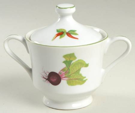 Vegetable Garden Sugar Bowl & Lid