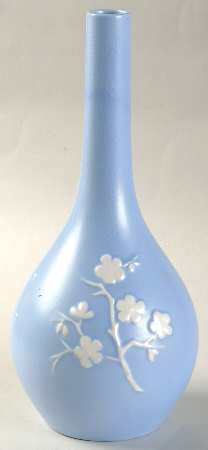 Geisha Light Blue (No Gold Accents) 8" Bud Vase