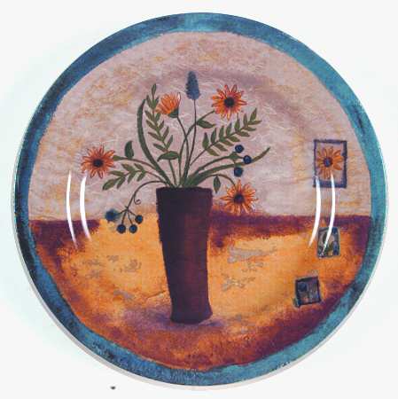 Floral Applique Salad Plate