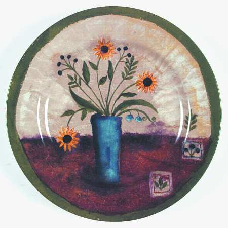 Floral Applique Salad Plate