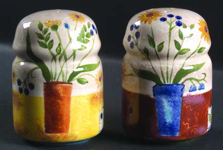 Floral Applique Salt & Pepper Set