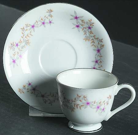 Romance Footed Demitasse Cup & Saucer Set