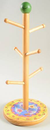 Sweet Shoppe Wood Wall Hanging Mug Rack