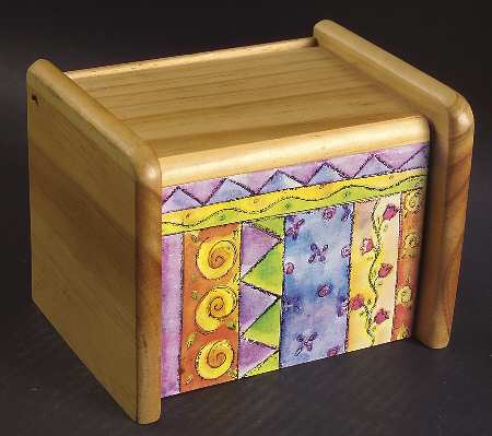 Sweet Shoppe Wood Recipe Box & Lid