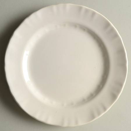Country White Salad Plate