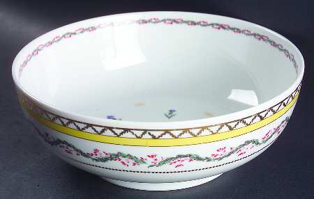 Ribbons and Cornflowers 7" Round Vegetable Bowl