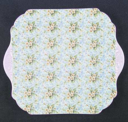 Primrose Chintz Square Handled Cake Plate