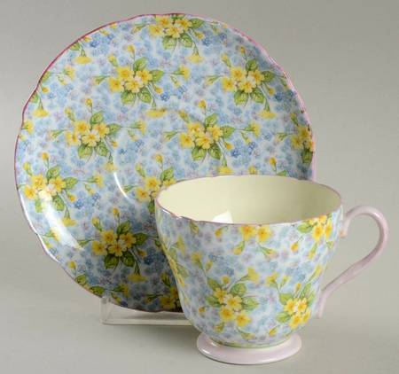 Primrose Chintz Footed Cup & Saucer Set