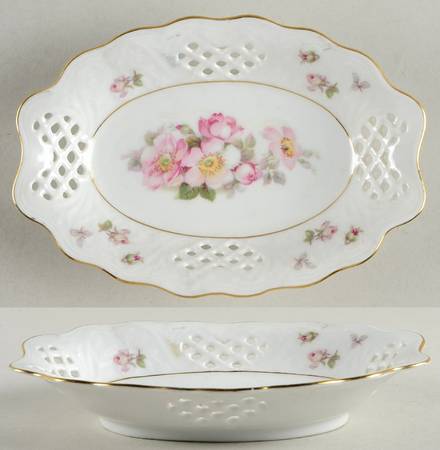 Rosedale (Pierced) 6" Oval Nut Dish