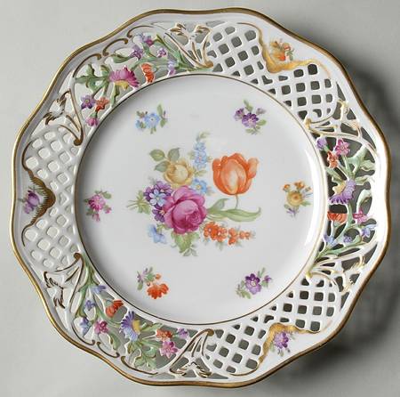 Dresden Line-Bouquet (Pierced) Salad Plate