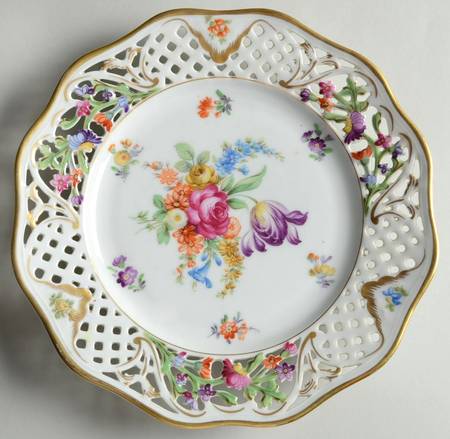 Dresden Line-Bouquet (Pierced) Salad Plate